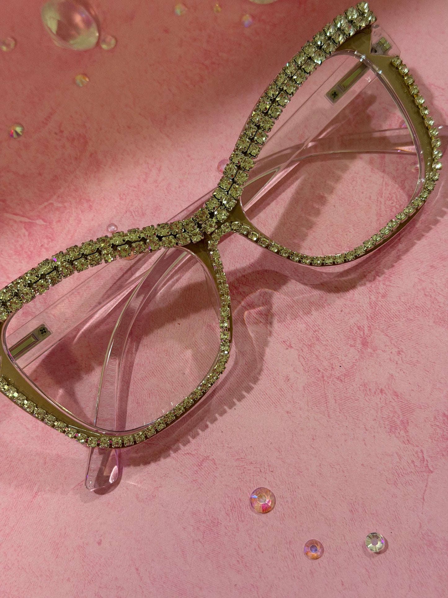 Ms Thang Blue Light Glasses- Bling/Nude