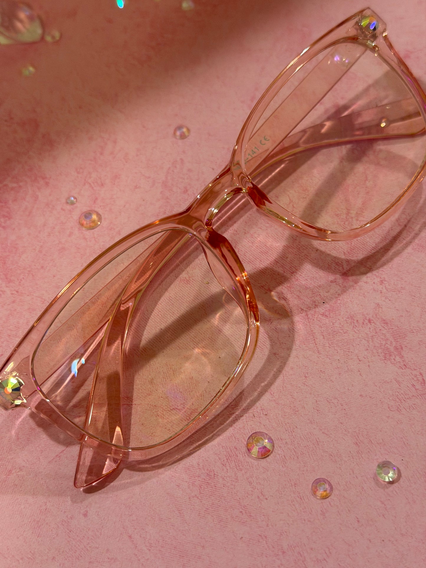 Pink Glitz Blue Light Glasses