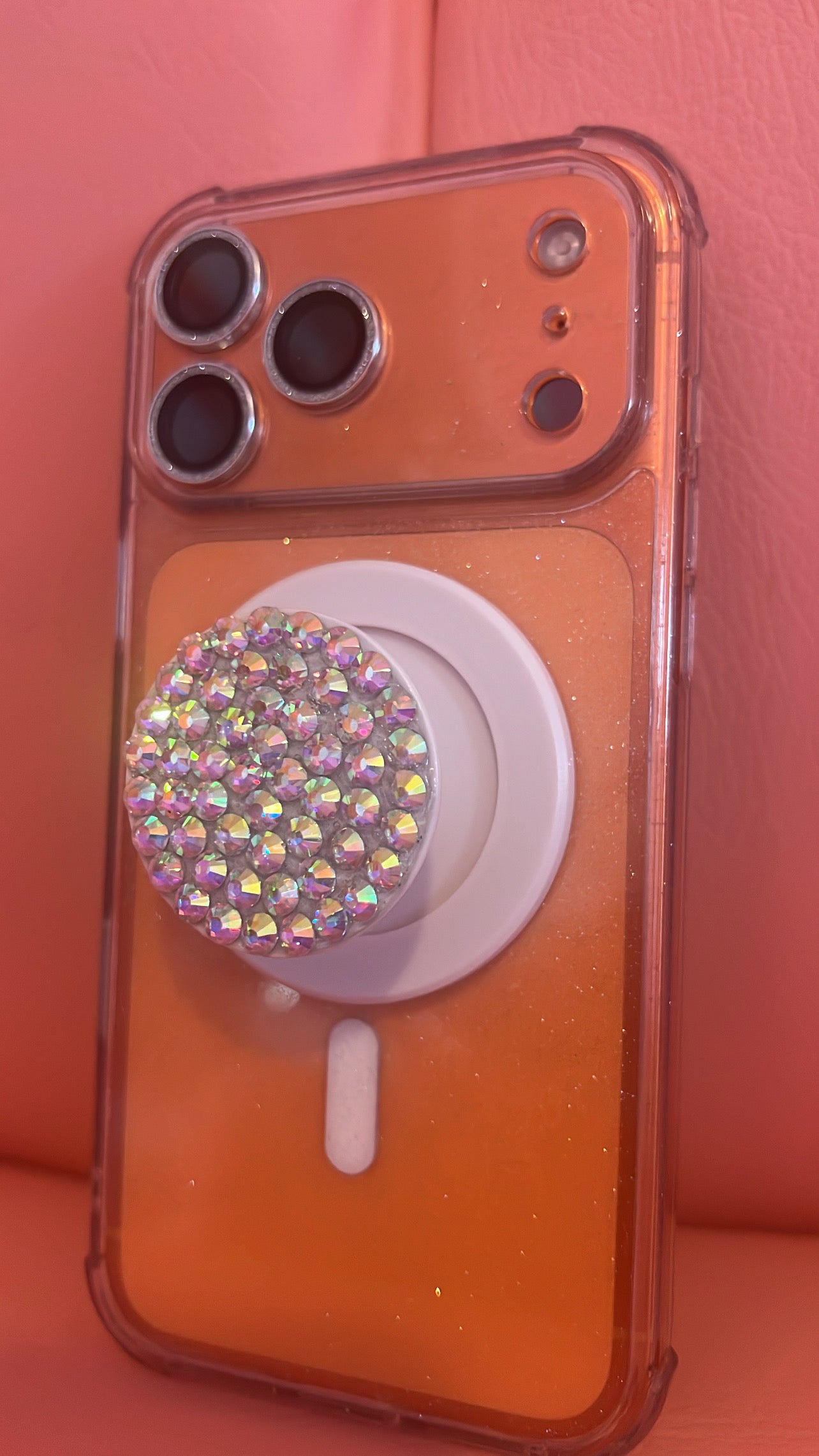 Bling Phone Holder- MagSafe (white)