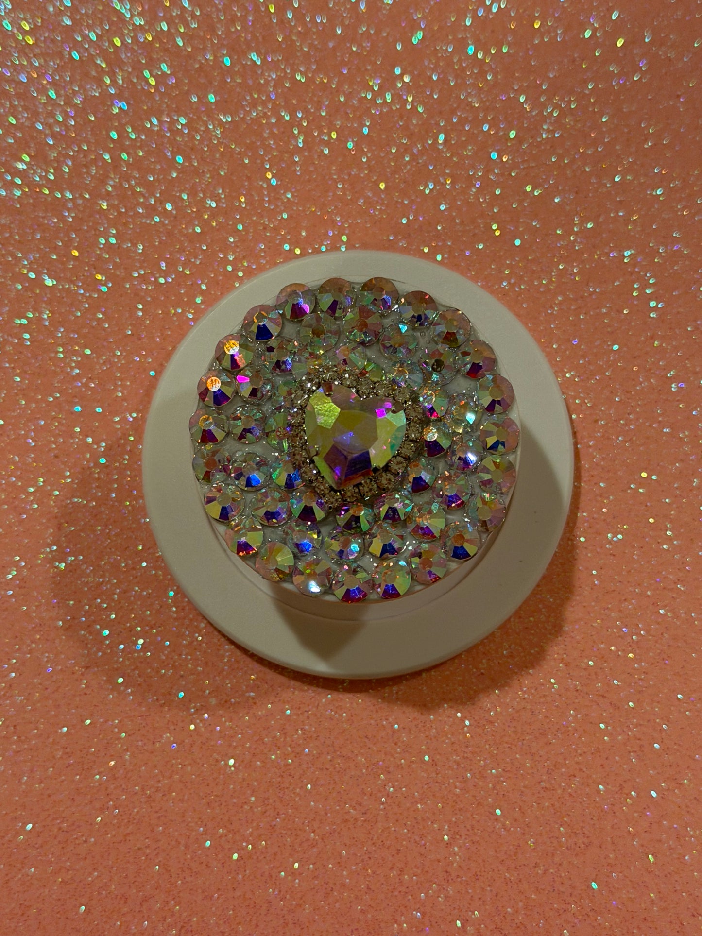 LOVE Bejeweled Bling Phone Holder- MagSafe (white)