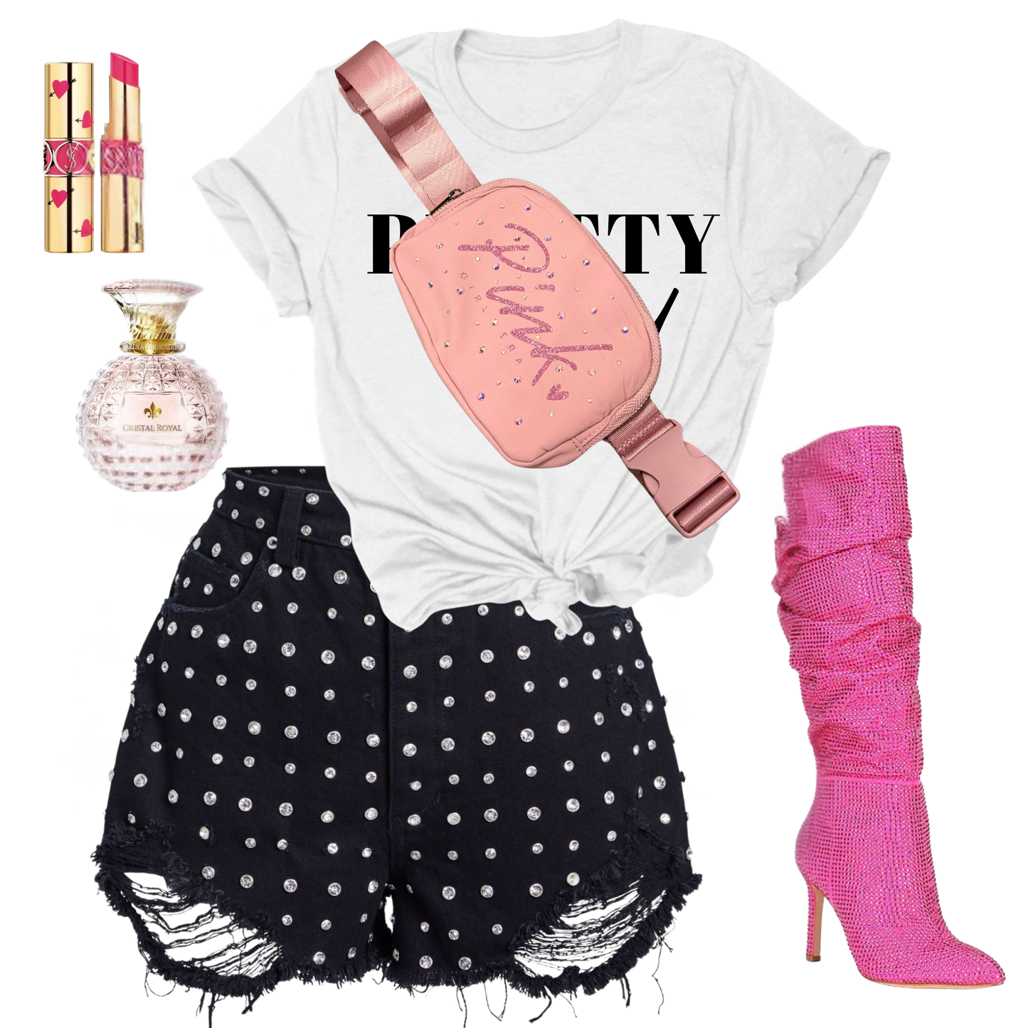 CUSTOM Rhinestone Fanny Bag