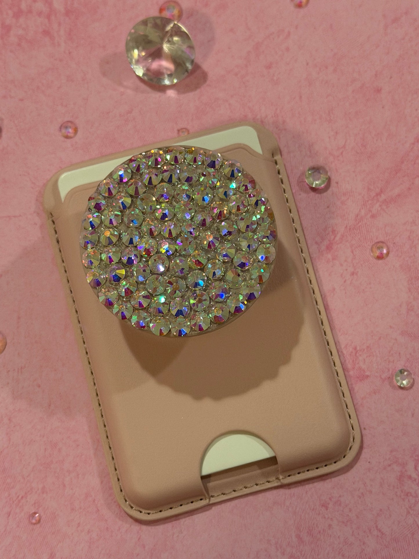 Bling Phone & Card Holder (MagSafe)- Pink
