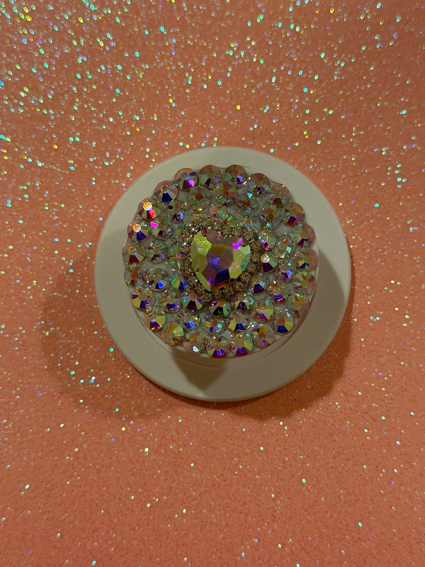 LOVE Bejeweled Bling Phone Holder- MagSafe (white)