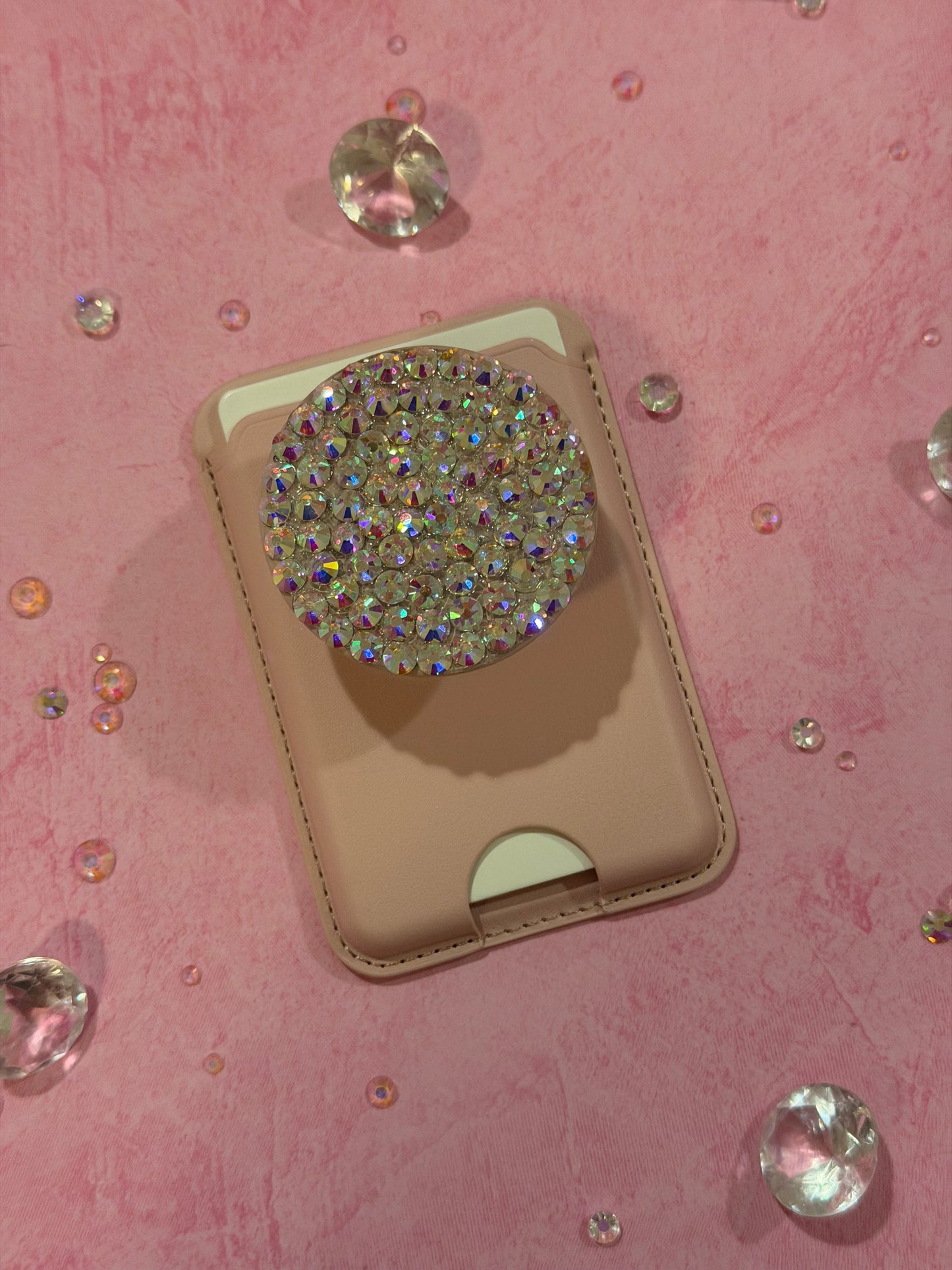 Bling Phone & Card Holder (MagSafe)- Pink