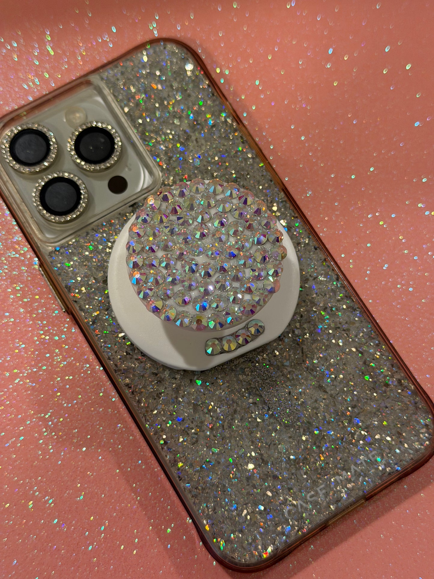 Bling Phone Holder & Stand- MagSafe (white)