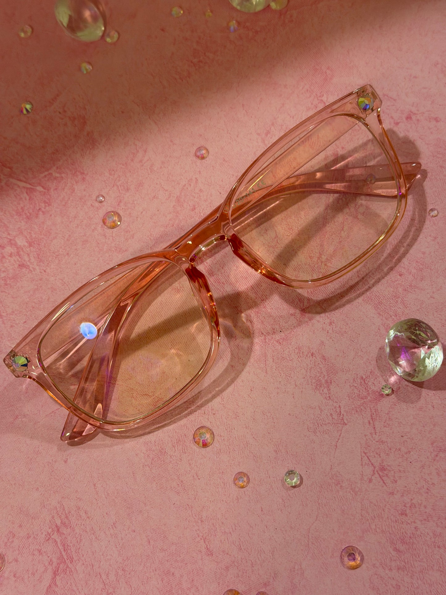 Pink Glitz Blue Light Glasses