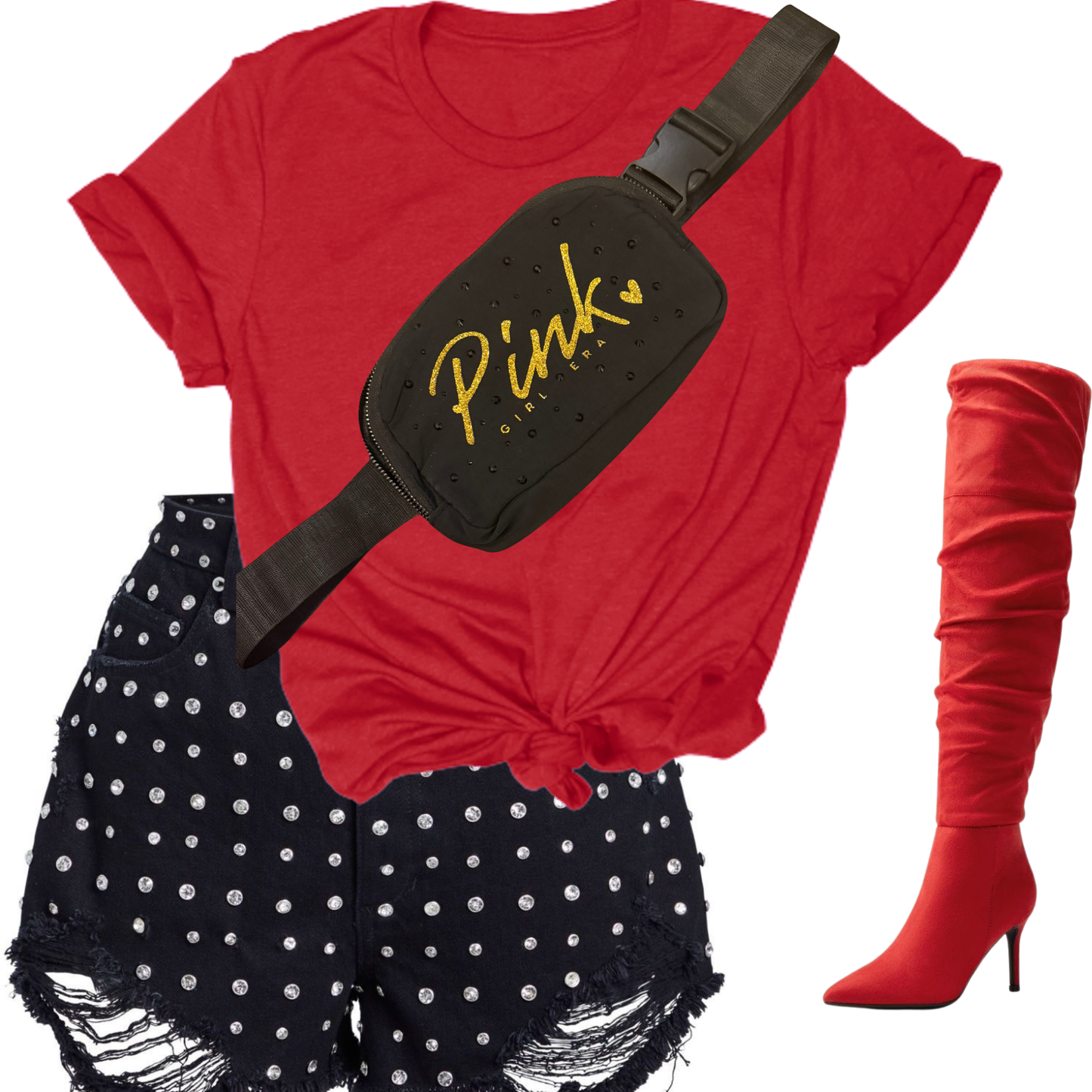 CUSTOM Rhinestone Fanny Bag