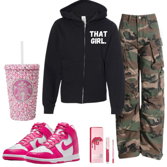 That girl Zip Up Hoodie