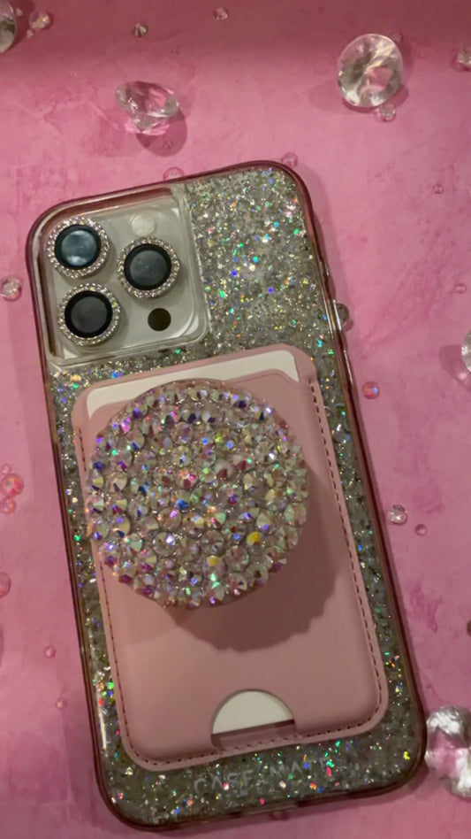 Bling Phone & Card Holder (MagSafe)- Pink